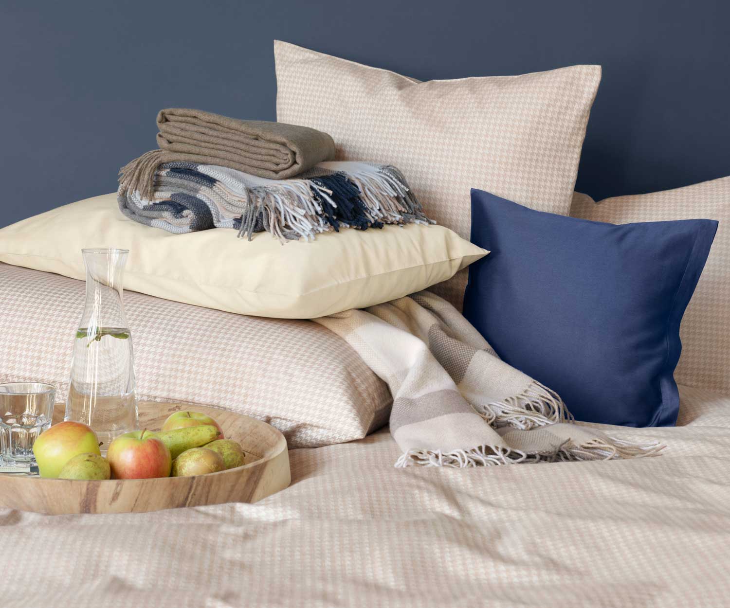 Schlossberg THEO BEIGE bed linen - Flanel