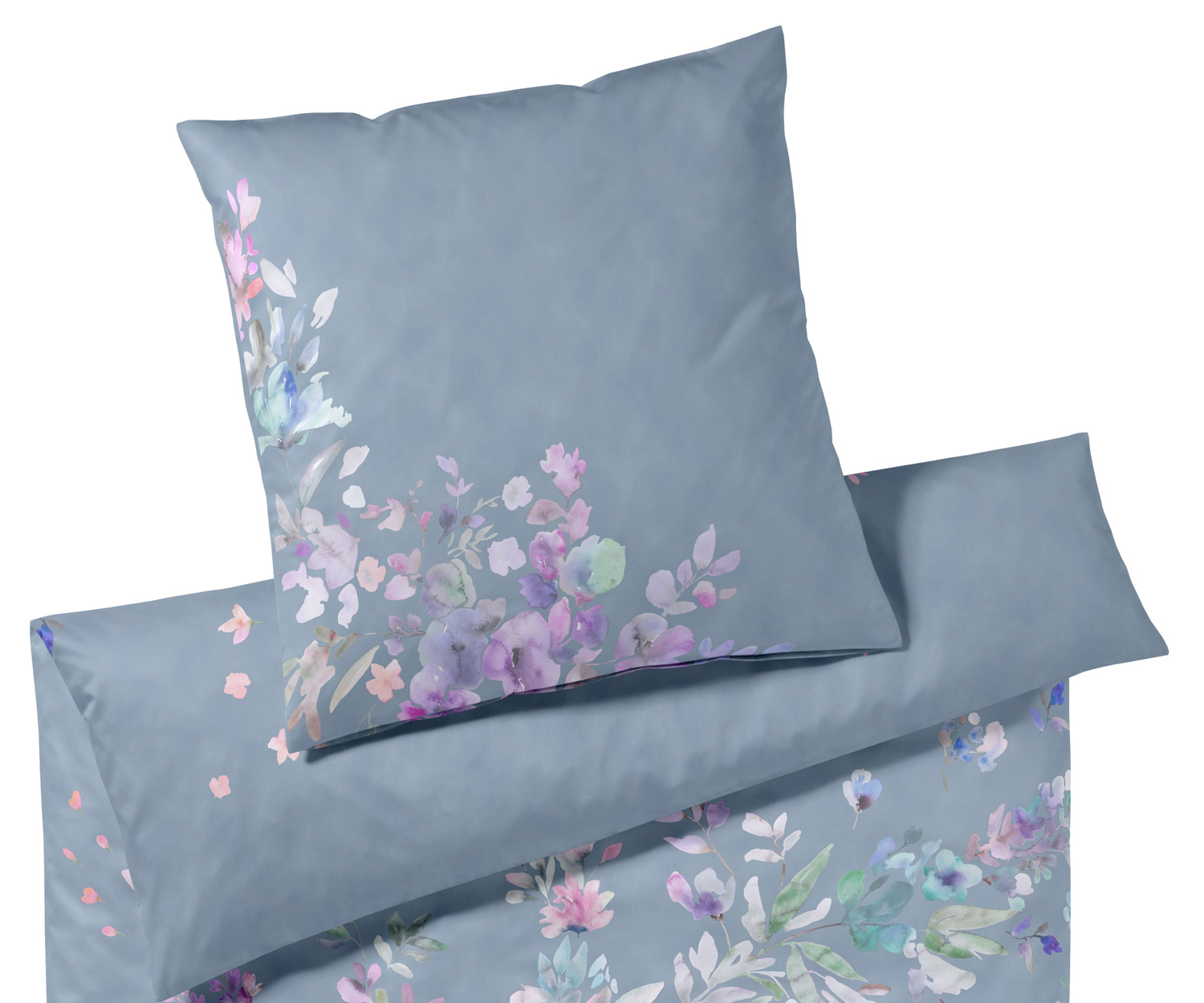 Elegante AMAZING JERSEY Bed linen col. Rauchblau