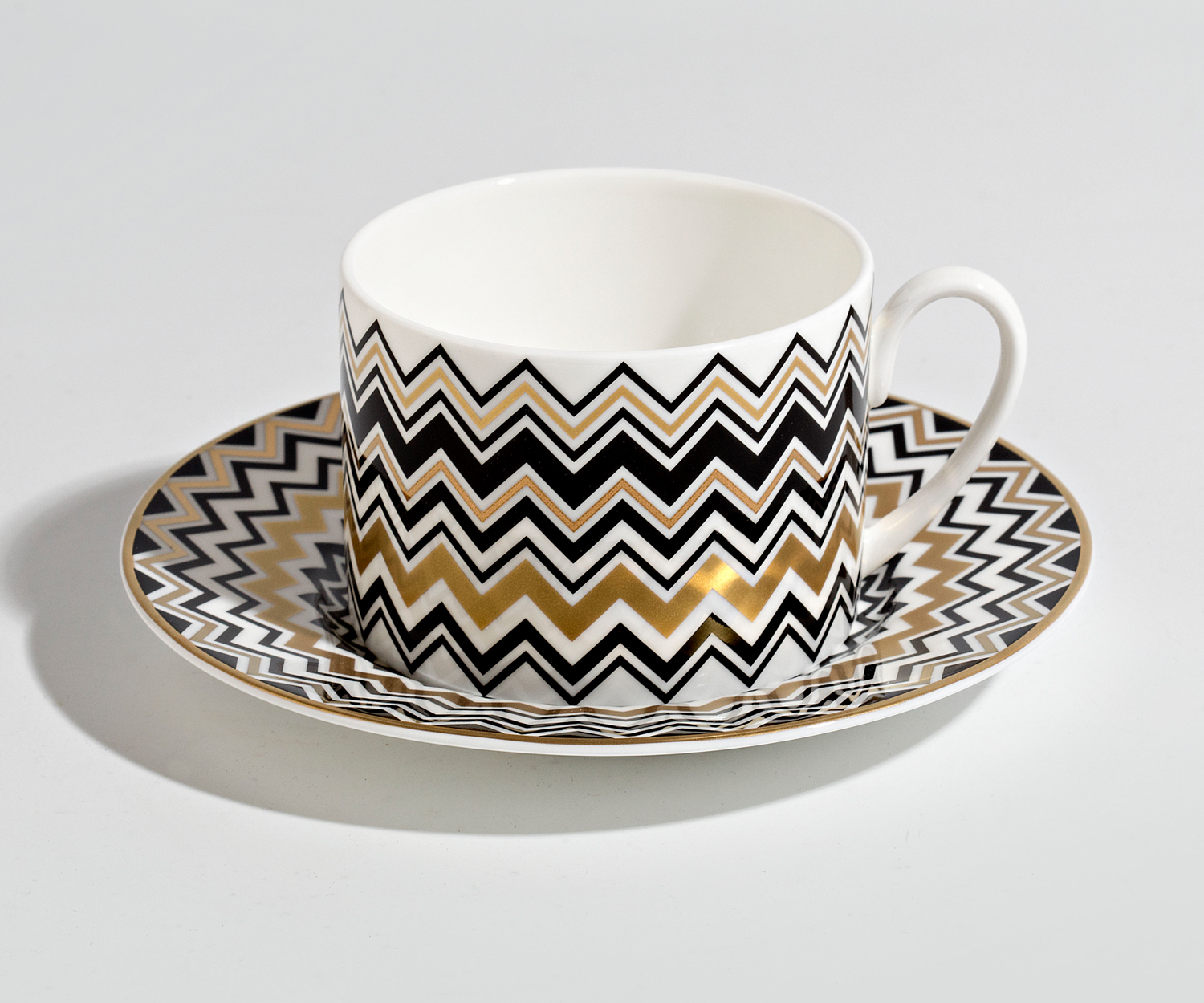 Missoni Zig Zag gold taza de té