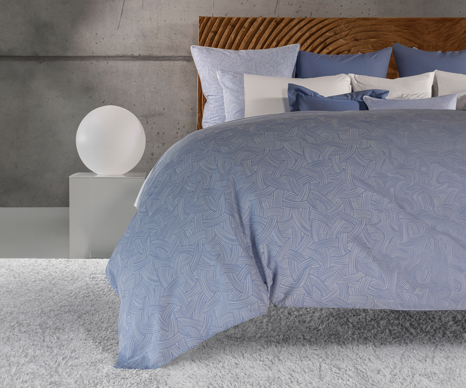 POSEIDON - Satin 850 TC bed linen in 2 colours