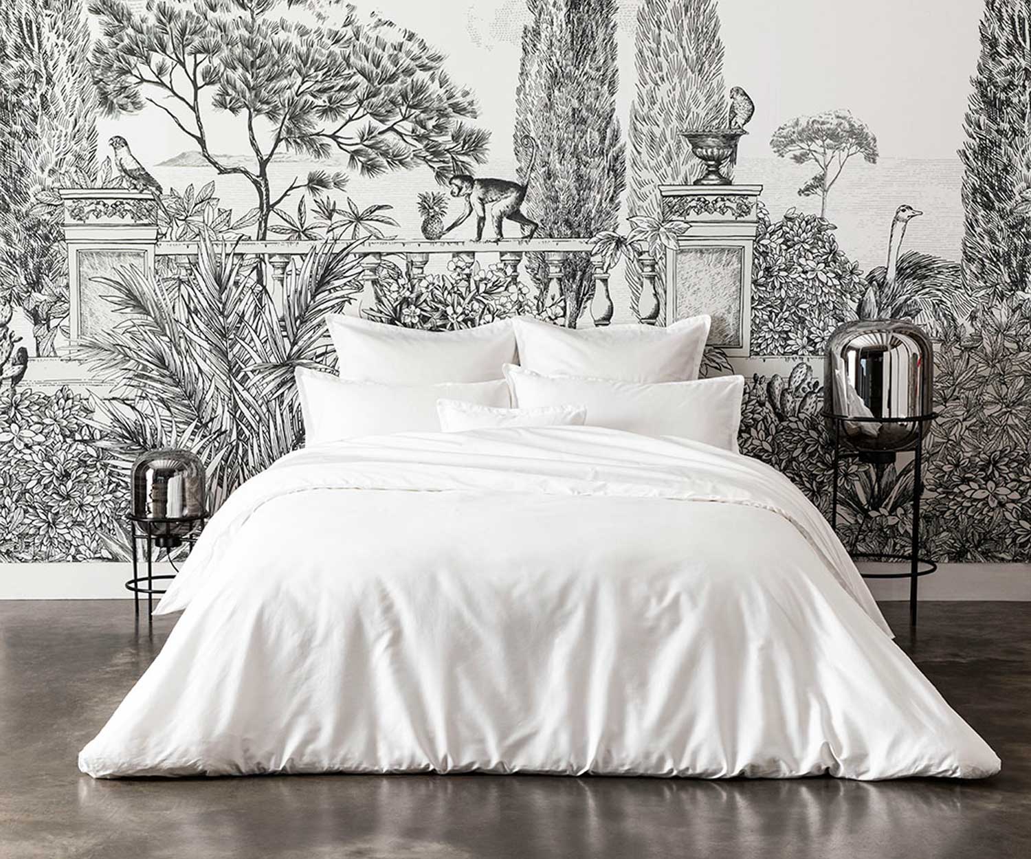 Alexandre Turpault bed linen TEOPHILE SNOW