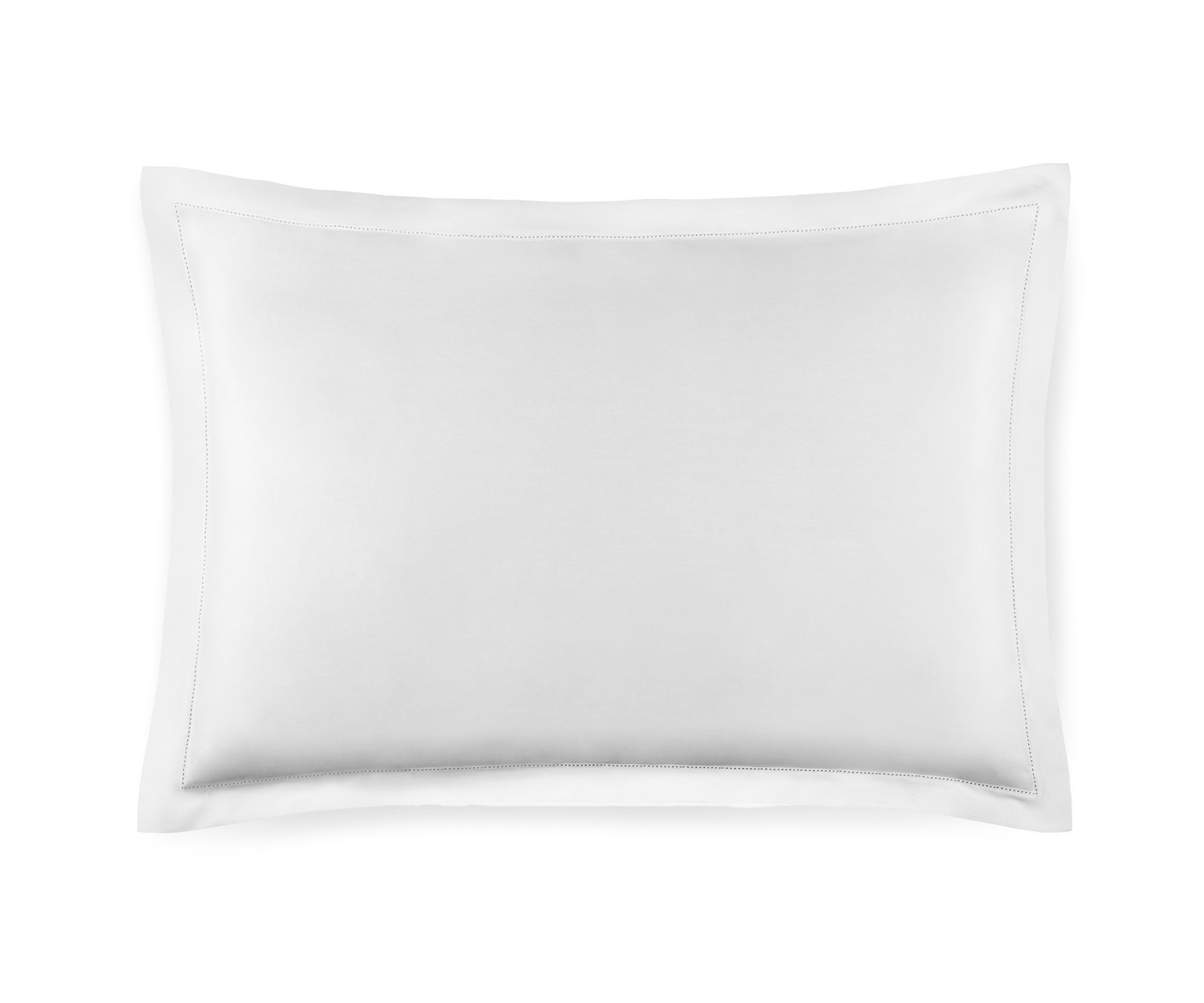 Amalia SUAVE 430TC pillowcase with stand-up hem, 4-sided, in white