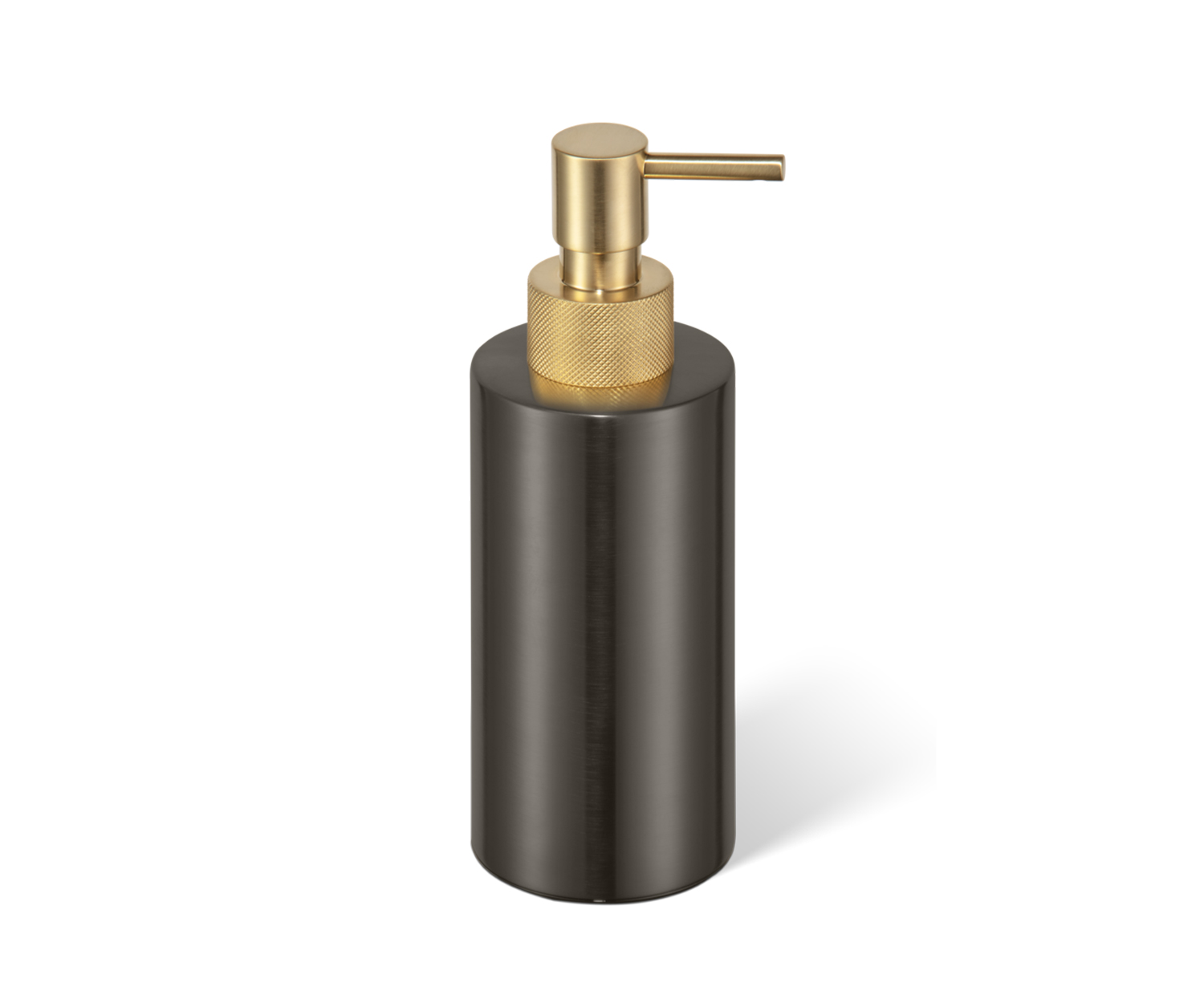 Dispensador liso de jabón CLUB de Decor Walther col. dark bronze & gold matt