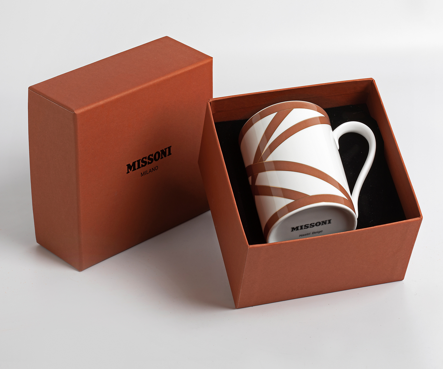 Missoni NASTRI beige Porcelain Handle Mug