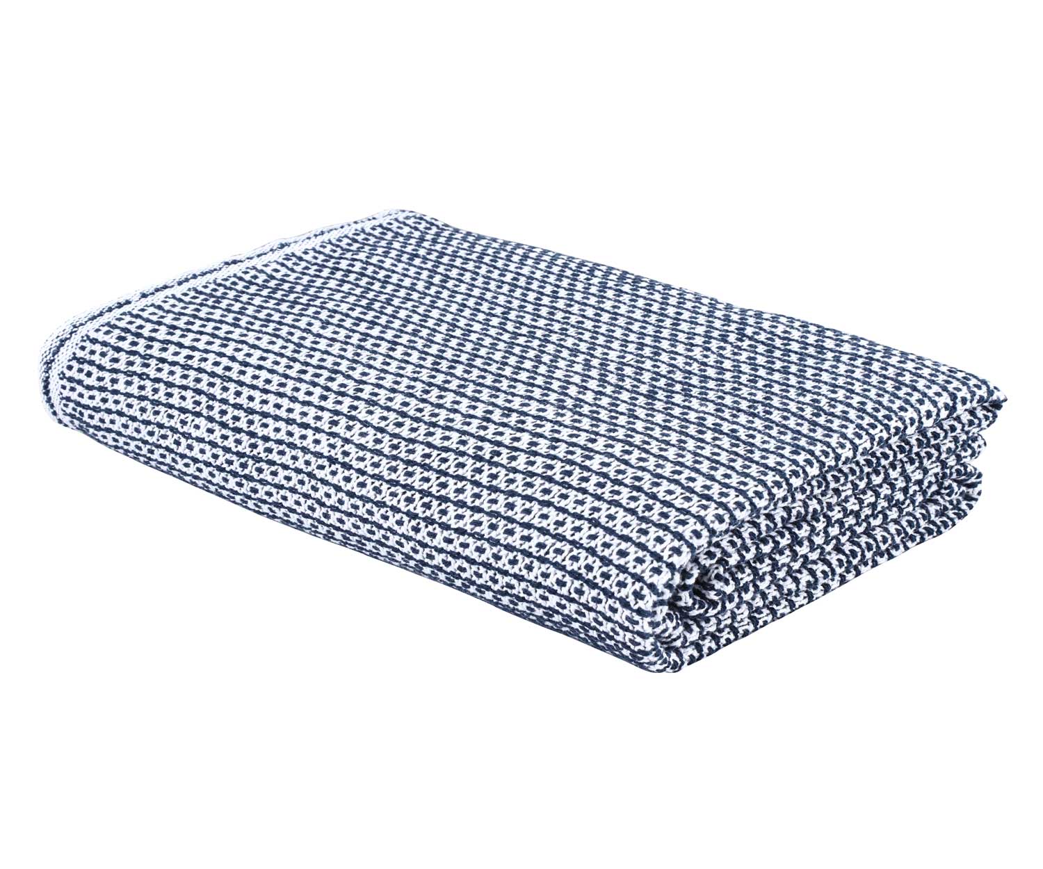 Blanket Ascona col. white/navy│Eskimo