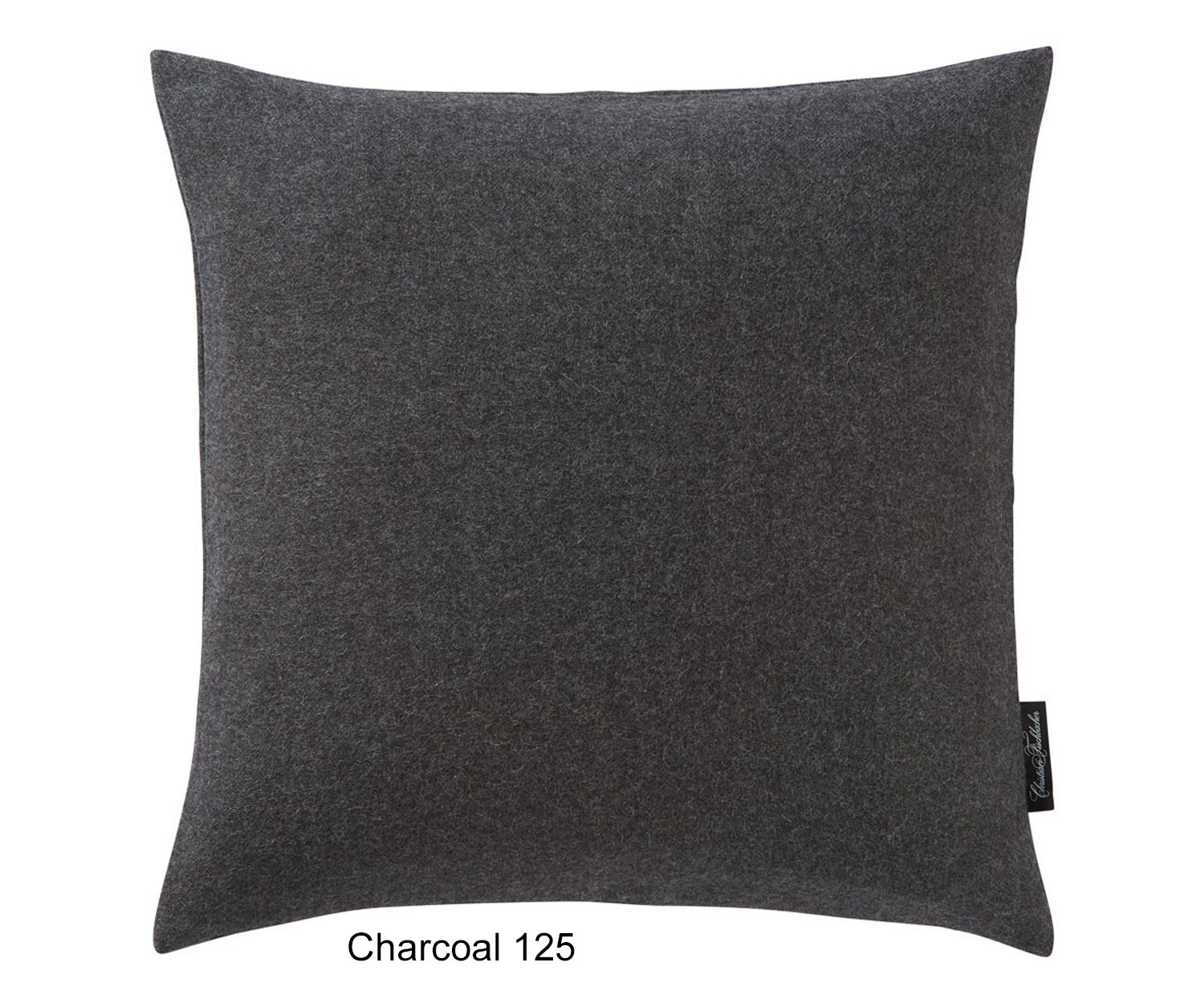 Fischbacher PURO cushion cover - Alpaka col.125 charcoal