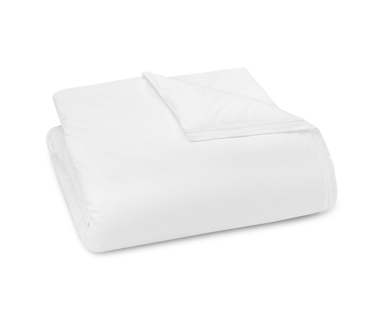 Amalia SUAVE 430TC duvet cover with 3-sided raised hem in white