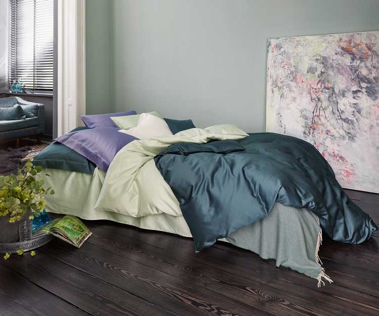 Schlossberg flat sheets SATIN UNI in 48 colours