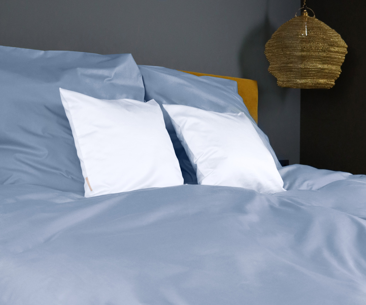 Momm ORGANIC PERCAL UNI Bed Linen - blue