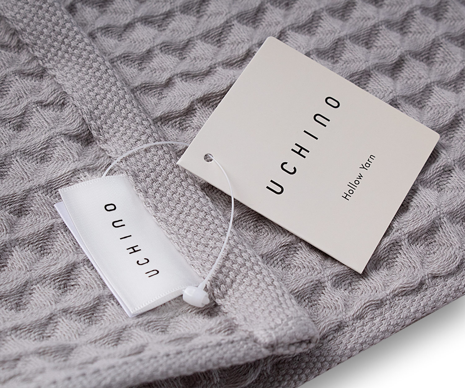 UCHINO towels waffle pique col. grey