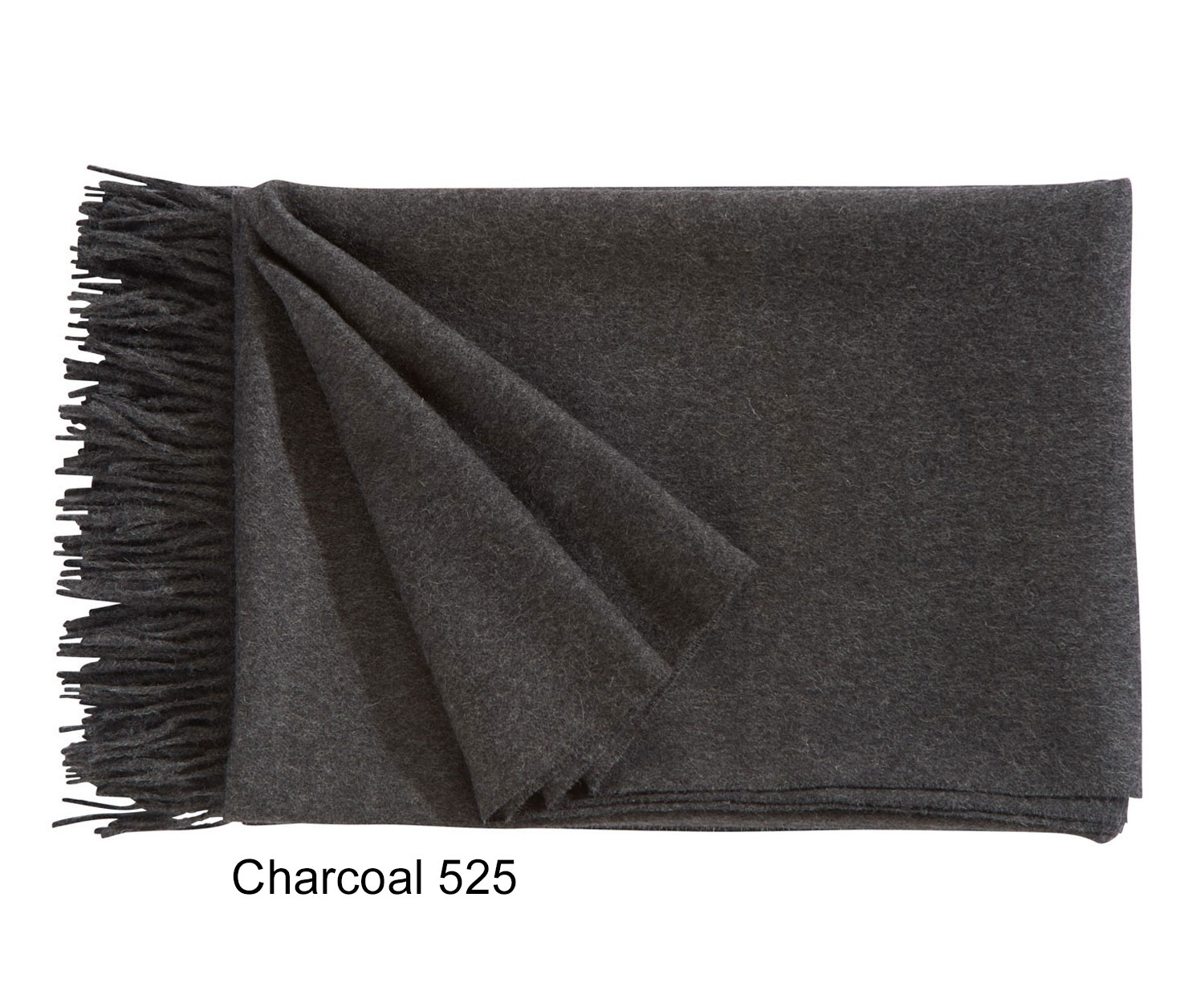 Plaid PURO de Fischbacher col. 525 charcoal - Alpaca 