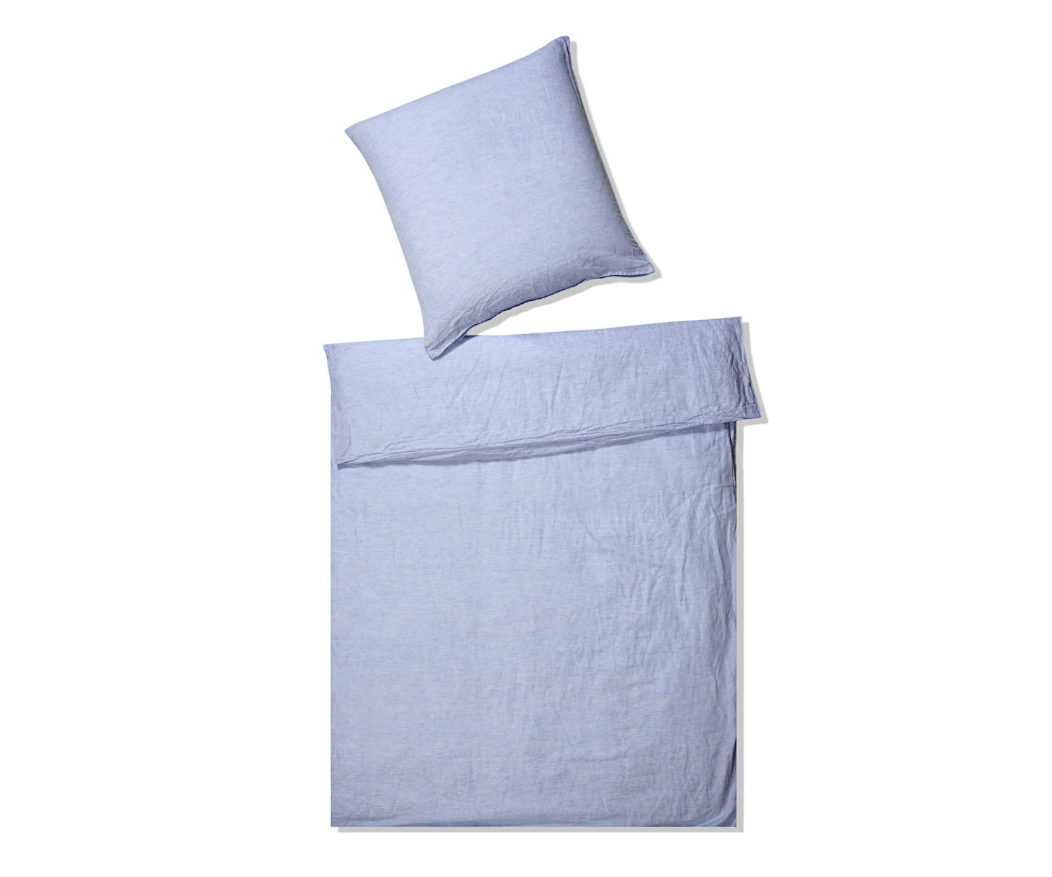 Elegante BREEZE Bed Linen Half Linen col. hellblau