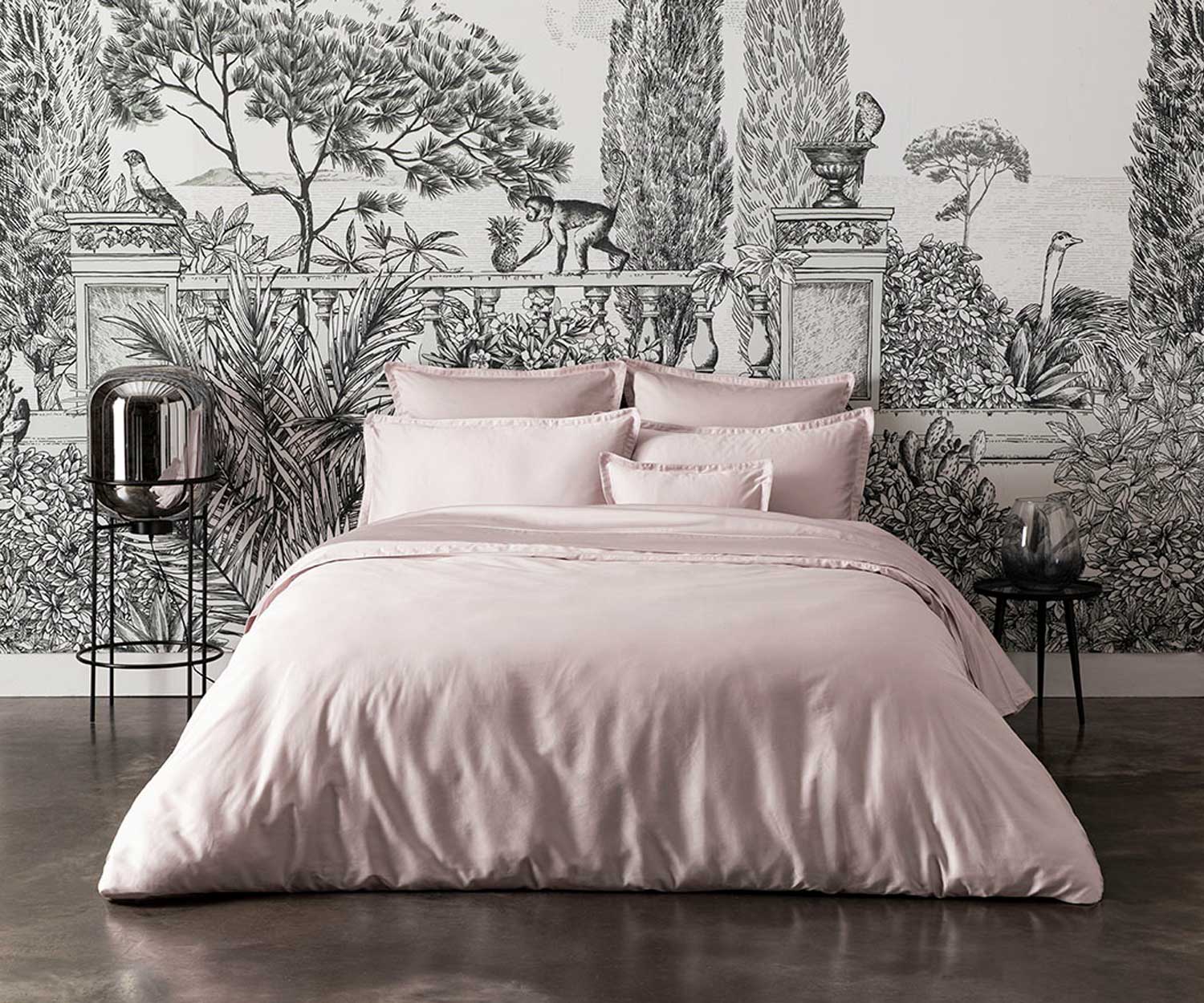 Alexandre Turpault bed linen TEOPHILE PINK DEW