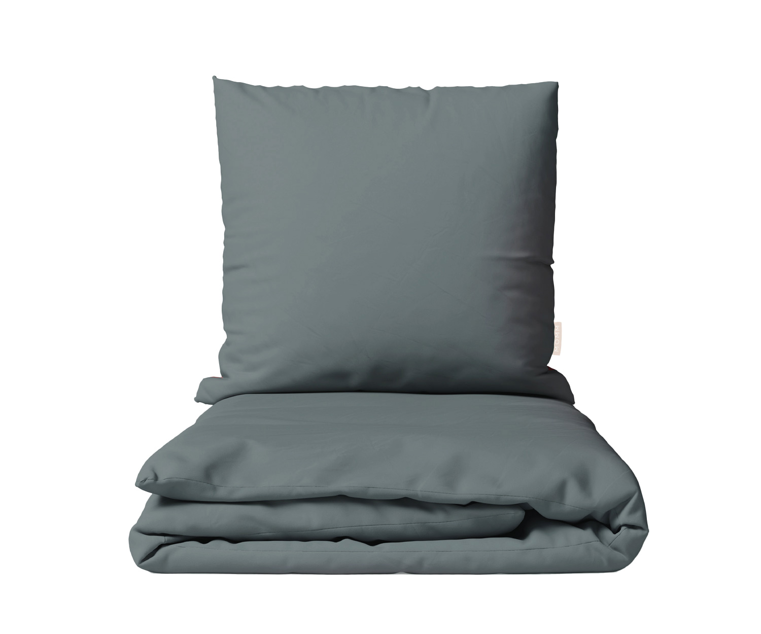 MOMM Organic Satin Uni Bed Linen - dark grey