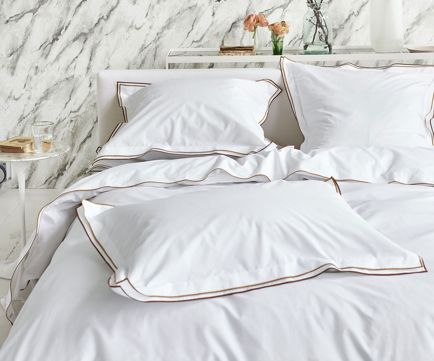 Designers Guild ASTOR bed linen - Chestnut & Ochre