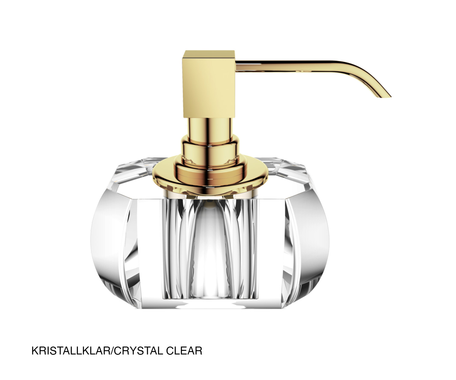 Decor Walther KRISTALL soap dispenser Crystal clear/Gold