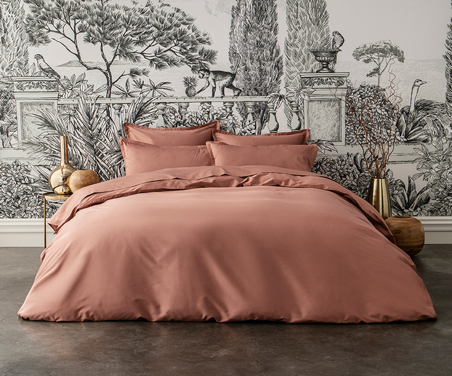 Alexandre Turpault bed linen TEOPHILE TERRACOTTA